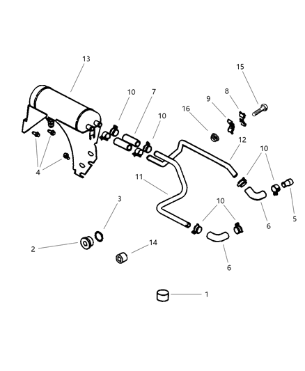 2000 Dodge Ram 3500 Quad & Club Cab Torque Converter Cooler Diagram