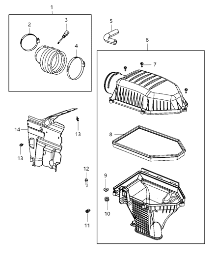 2012 Dodge Challenger Air Cleaner Diagram 3 - Thumbnail