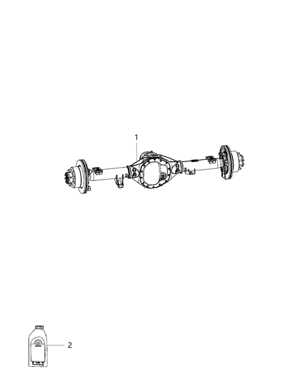 2019 Ram 3500 Cab Chassis(<10K lb.) Axle Assembly, Rear Diagram