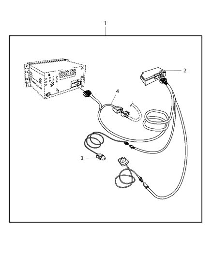 2010 Jeep Commander Hands Free Kit - Cellular Phone - Blue Tooth Diagram