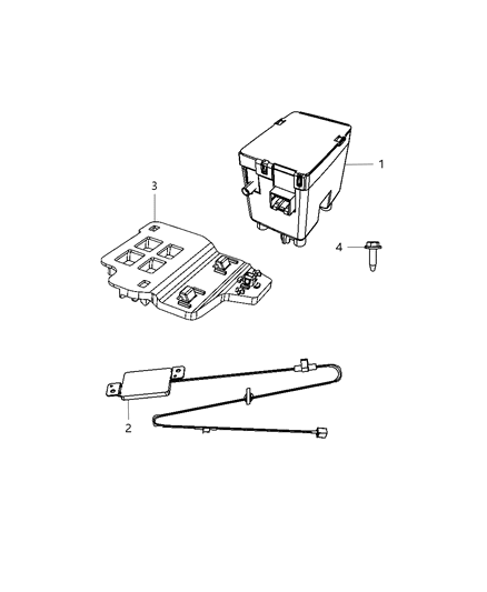 2013 Dodge Charger Antenna Remote Start And Keyless Entry Diagram for 68067533AG