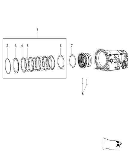 2014 Jeep Wrangler B2 Clutch Assembly Diagram 1 - Thumbnail