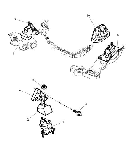 1998 Dodge Intrepid Engine Mounts Diagram 2 - Thumbnail