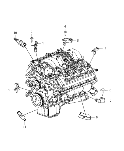2018 Dodge Durango Sensors, Engine Diagram 3 - Thumbnail