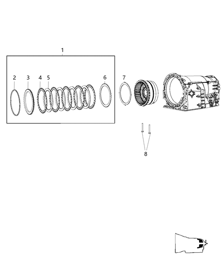 2010 Dodge Challenger B2 Clutch Assembly Diagram 1 - Thumbnail