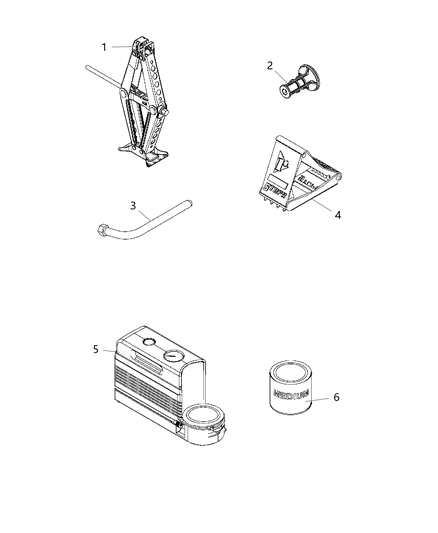2018 Jeep Renegade Jack Scissors Diagram for 68282158AA