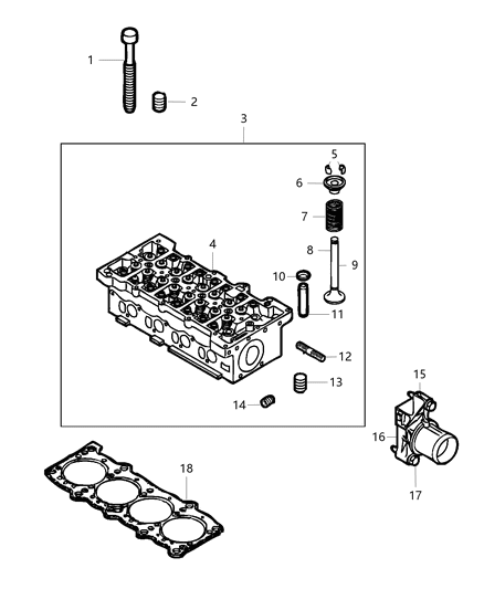 2019 Jeep Compass Valve Engine Intake Diagram for 68275166AA