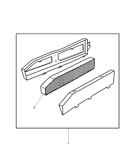 2004 Jeep Grand Cherokee Filter Air Diagram for 5013595AB