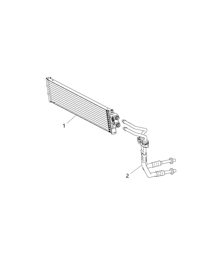 2017 Ram ProMaster City Cooler Transmission Oil Contains Bracket Diagram for 68530976AA