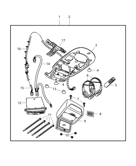 2007 Chrysler Town & Country Headphone Diagram for 4685936AE