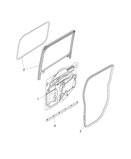 2020 Ram ProMaster City Weatherstrips - Sliding Door Diagram
