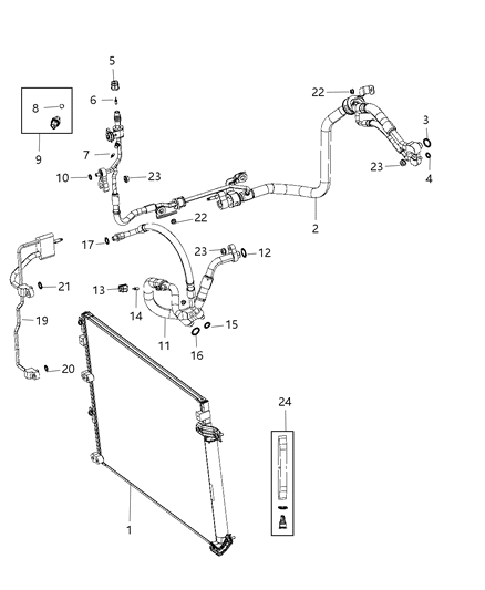 2015 Chrysler 200 Line A/C Suction And Liquid Diagram for 68103137AC