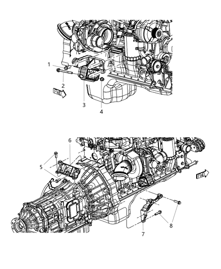 2017 Ram 4500 Engine Mounting Right Side Diagram 4 - Thumbnail
