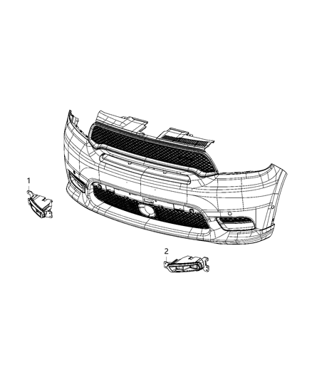 2020 Dodge Durango Lamps, Fog Diagram 2 - Thumbnail