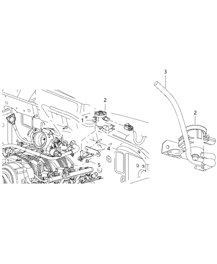 2011 Ram Dakota Emission Control Vacuum Harness Diagram
