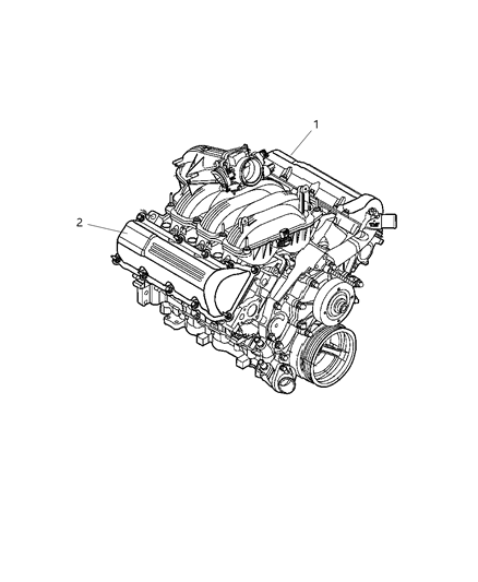 2006 Jeep Liberty Engine Assembly & Cover Diagram 2 - Thumbnail