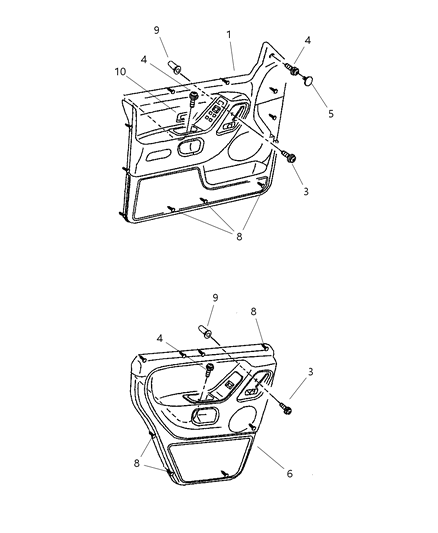 2004 Jeep Grand Cherokee Molding, Front Diagram for 5GY86AAAAA