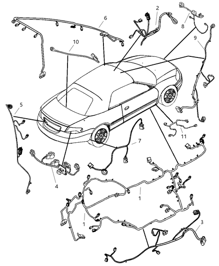 2005 Chrysler Sebring Wiring Fuel Module Diagram for 5059076AB