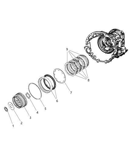 2009 Jeep Wrangler 2 & 4 Clutch Diagram 1 - Thumbnail