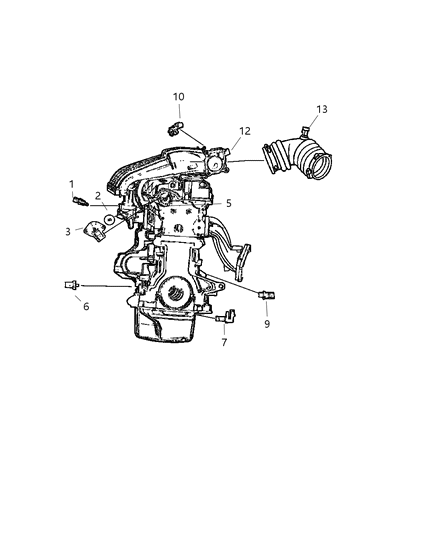 2005 Dodge Caravan Sensors - Engine Diagram 1 - Thumbnail