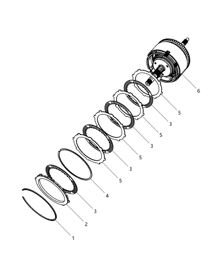 2010 Jeep Wrangler Input Clutch Assembly Diagram 5 - Thumbnail