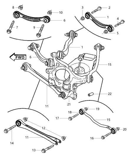 2008 Dodge Magnum Suspension - Rear Diagram 2 - Thumbnail
