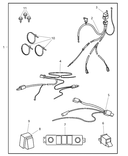 2000 Jeep Cherokee Installation Kit - Fog Lamp Diagram