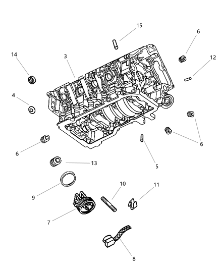 2002 Dodge Durango Cylinder Block Diagram 1 - Thumbnail
