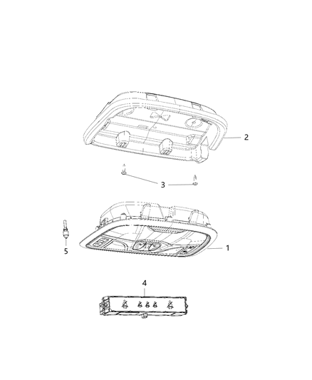 2014 Jeep Cherokee Console Overhead Diagram for 1WG401DAAF