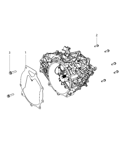 2009 Dodge Journey Mounting Bolts of Manual Transmission Diagram 1 - Thumbnail