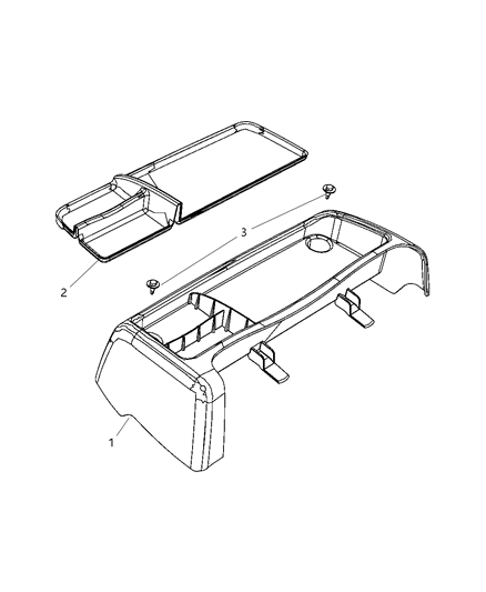 2010 Dodge Ram 1500 Floor Console Diagram 3 - Thumbnail