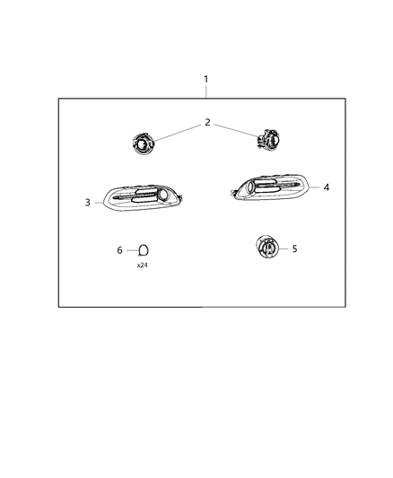 2014 Dodge Dart Light Kit Fog Diagram for 82212851