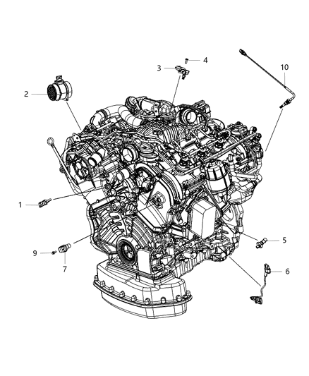 2013 Chrysler 300 Sensors, Engine Diagram 1 - Thumbnail