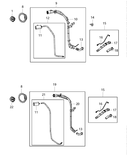 2011 Jeep Wrangler Door Fuel Fill Diagram for 68141329AA