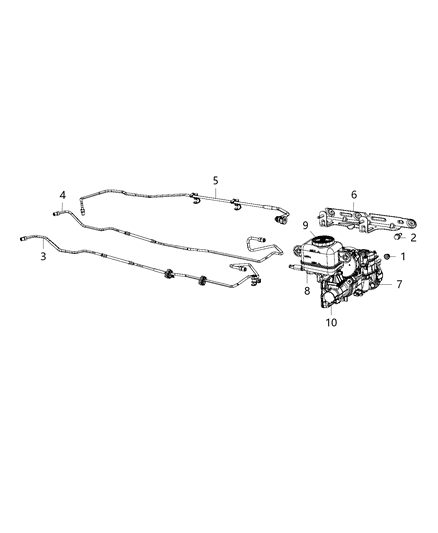 2017 Chrysler Pacifica Booster Power Brake Diagram for 68372507AB