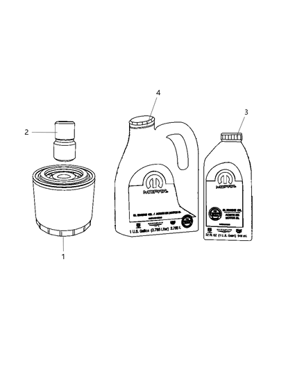2009 Dodge Journey Engine Oil Filter , Filter Adapter And Engine Oil Diagram 4 - Thumbnail