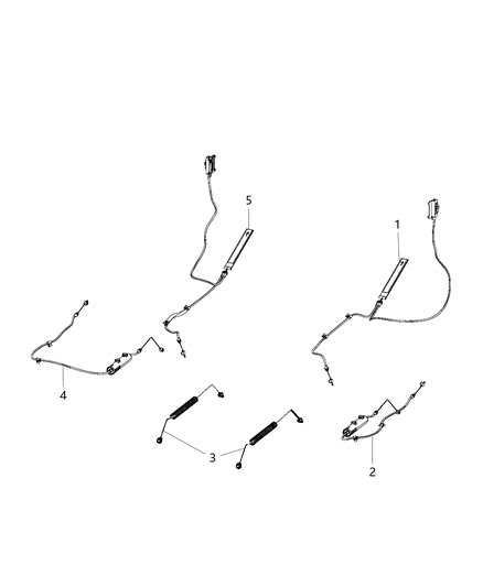 2018 Chrysler Pacifica Cable Assembly Latch Release Right Diagram for 68351714AA