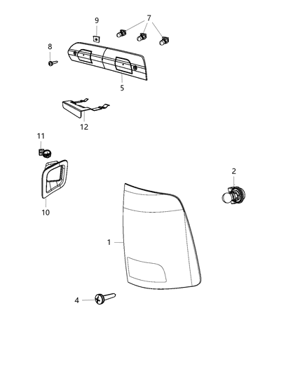 2018 Ram 2500 Lamps - Rear Diagram 2 - Thumbnail