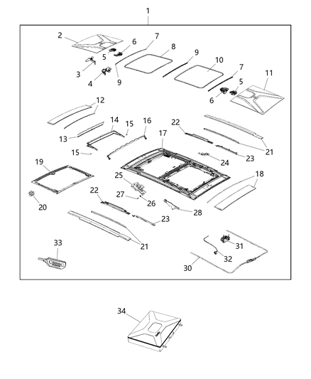 2017 Jeep Renegade Pad Black Plastic Plug Diagram for 68324707AA