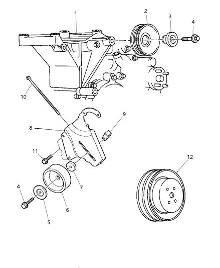 1998 Jeep Grand Cherokee Drive Pulleys Diagram 1 - Thumbnail
