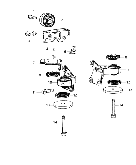 2009 Jeep Patriot Bolt Hexagon Head Diagram for 6508986AA