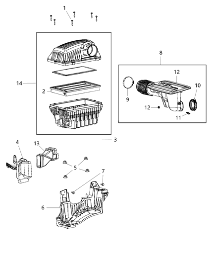 2020 Ram 1500 New Style Air Cleaner Diagram 2 - Thumbnail