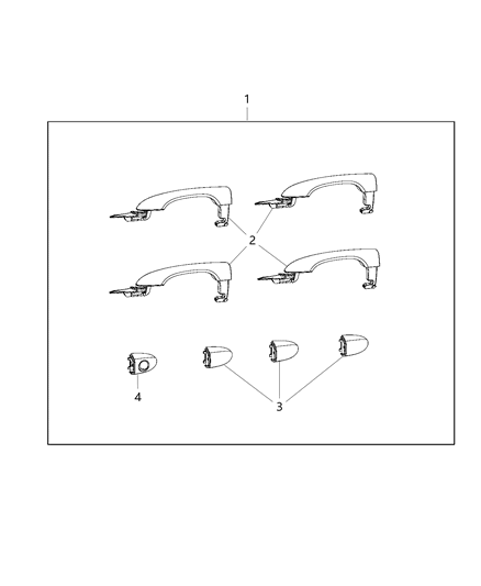 2015 Dodge Dart Decoration Kit Bodyside Diagram for 82213129AB