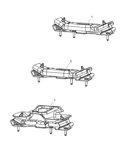 2007 Jeep Wrangler Mount, Transmission Diagram 2 - Thumbnail