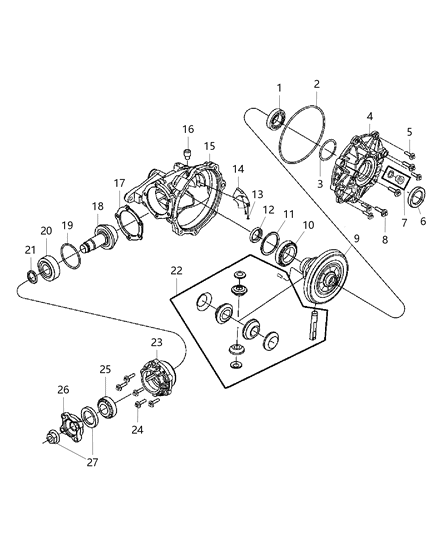 2013 Chrysler 300 Housing And Differential With Internal Components Diagram 2 - Thumbnail