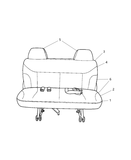 2000 Dodge Grand Caravan Rear Seats Diagram 3 - Thumbnail