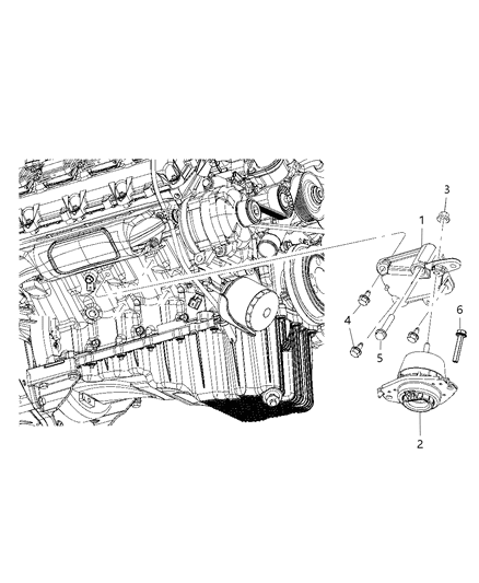 2011 Dodge Durango Engine Mounting Right Side Diagram 3 - Thumbnail
