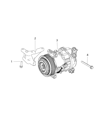 2018 Jeep Cherokee A/C Compressor Mounting Diagram 3 - Thumbnail