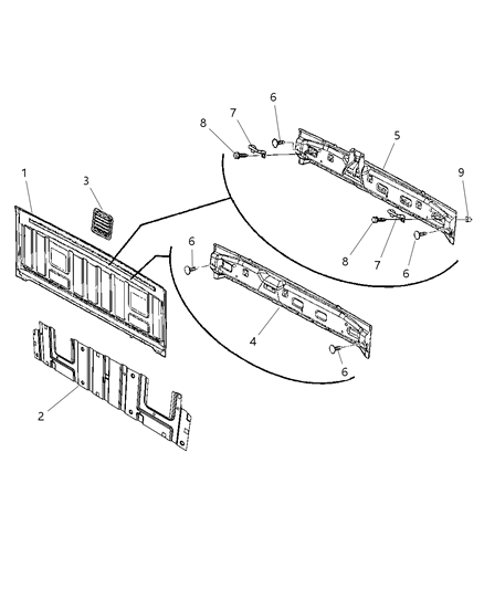 2008 Dodge Ram 4500 Exhauster Bodyside Aperture Diagram for 55055998AF