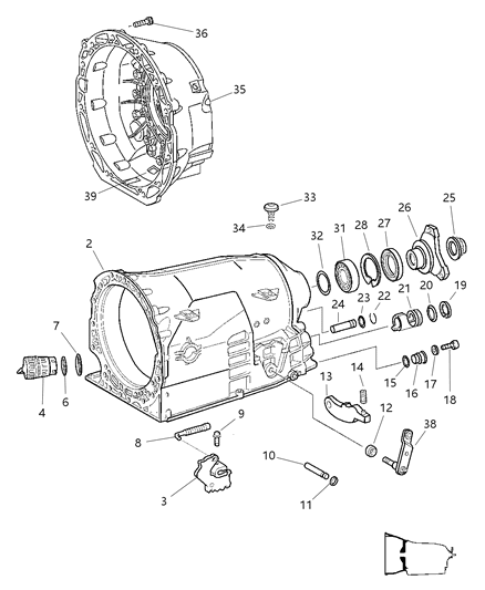 2006 Chrysler Crossfire Bolt Socket Head M8X40 Diagram for 52108206AA